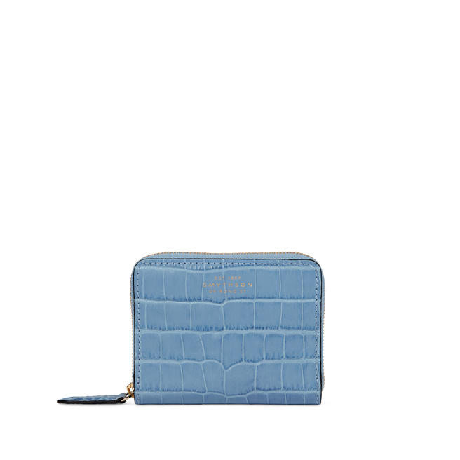 Smythson Mara pencil case - Blue  Designer wallets, Zip around wallet,  Leather wallet