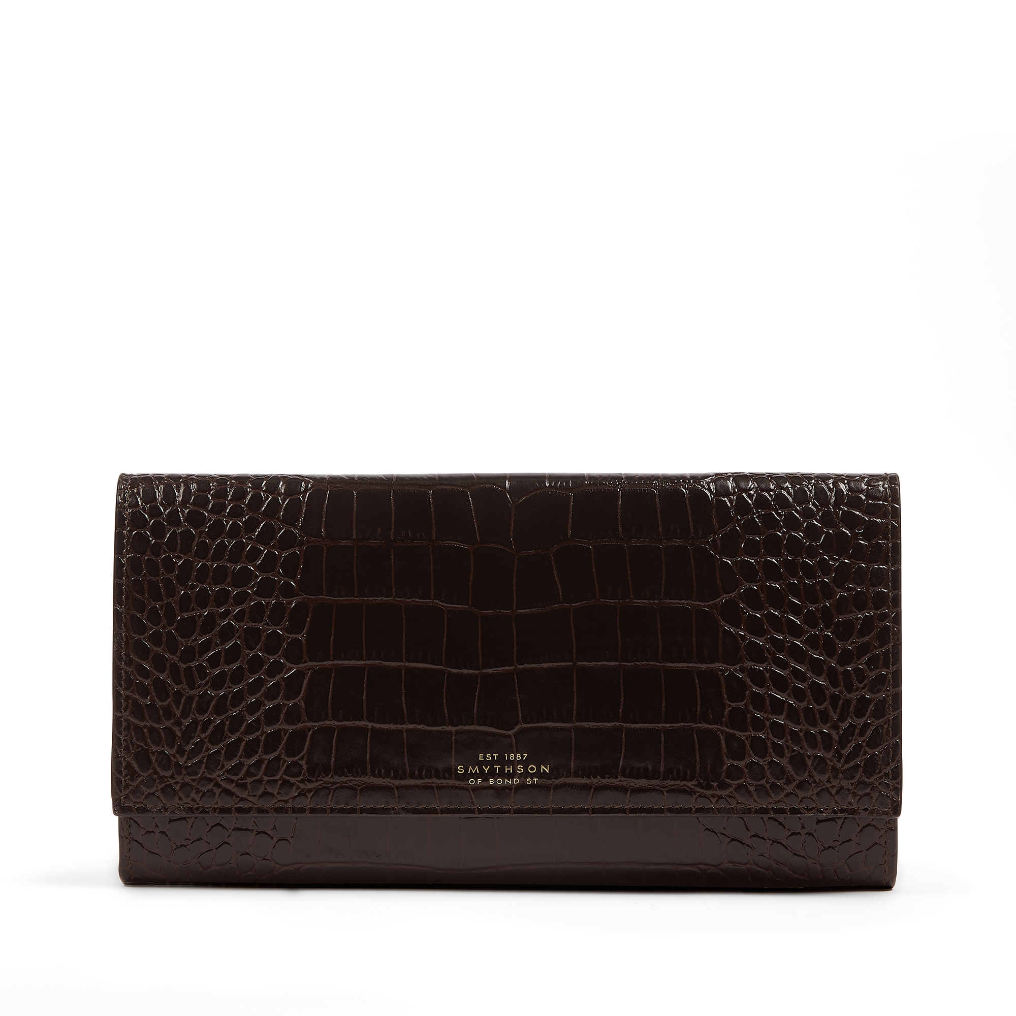 Smythson Marshall Travel Wallet In Mara In Brown