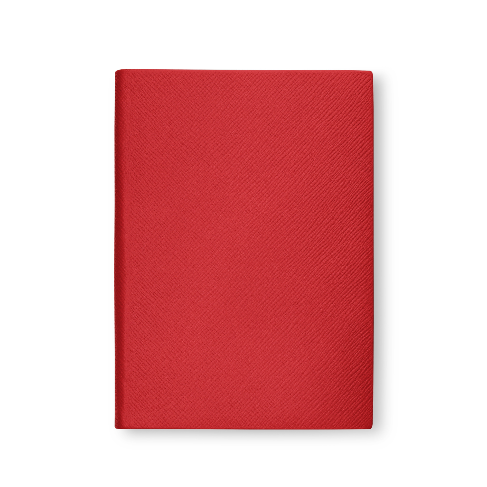 Smythson Soho Notebook In Panama In Scarlet Red