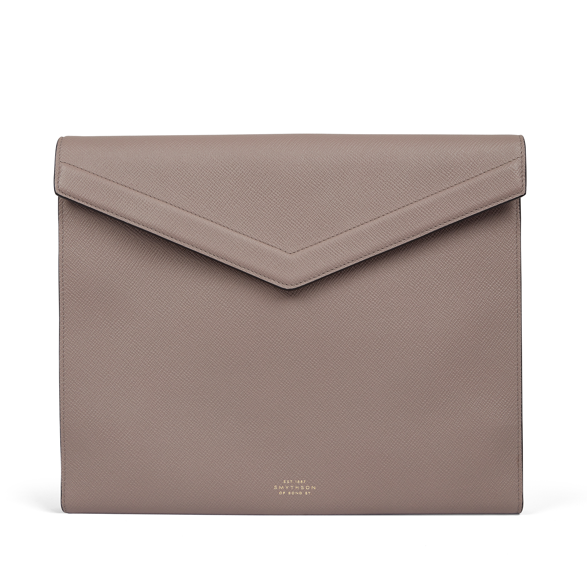 Smythson A4 Envelope Writing Folder In Panama In Taupe